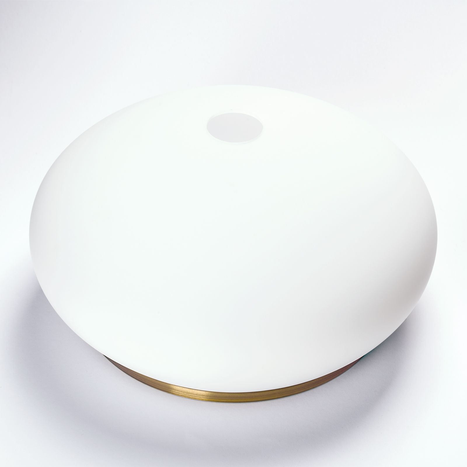 Glasschirm EMPIRE 386, Ø 310 mm, Opal matt mit Patinaring