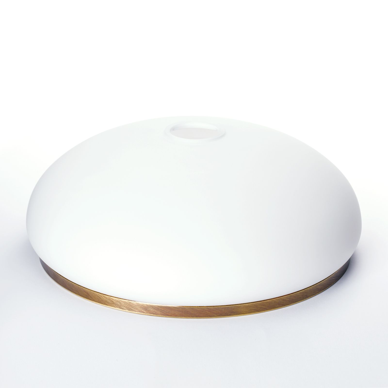 Glasschirm LANDHAUS 412, Ø 195 mm, Opal matt mit Patinaring