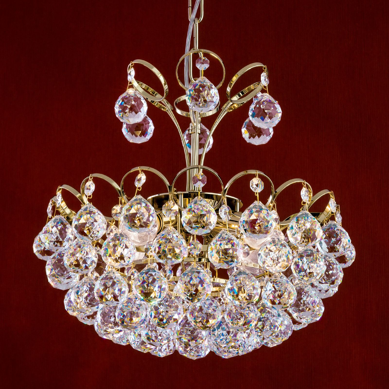 Chandelier KRISTALL KLASSISCH, 4-flames, gold