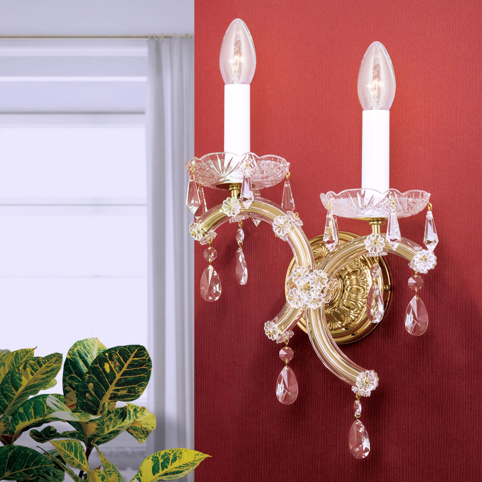 Wandleuchte MARIA THERESIA, 2-flammig, gold, rechts