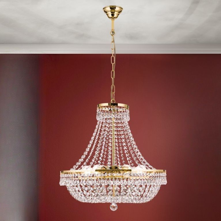 Luster SHERATON, 6-flammig, Gold, 55cm