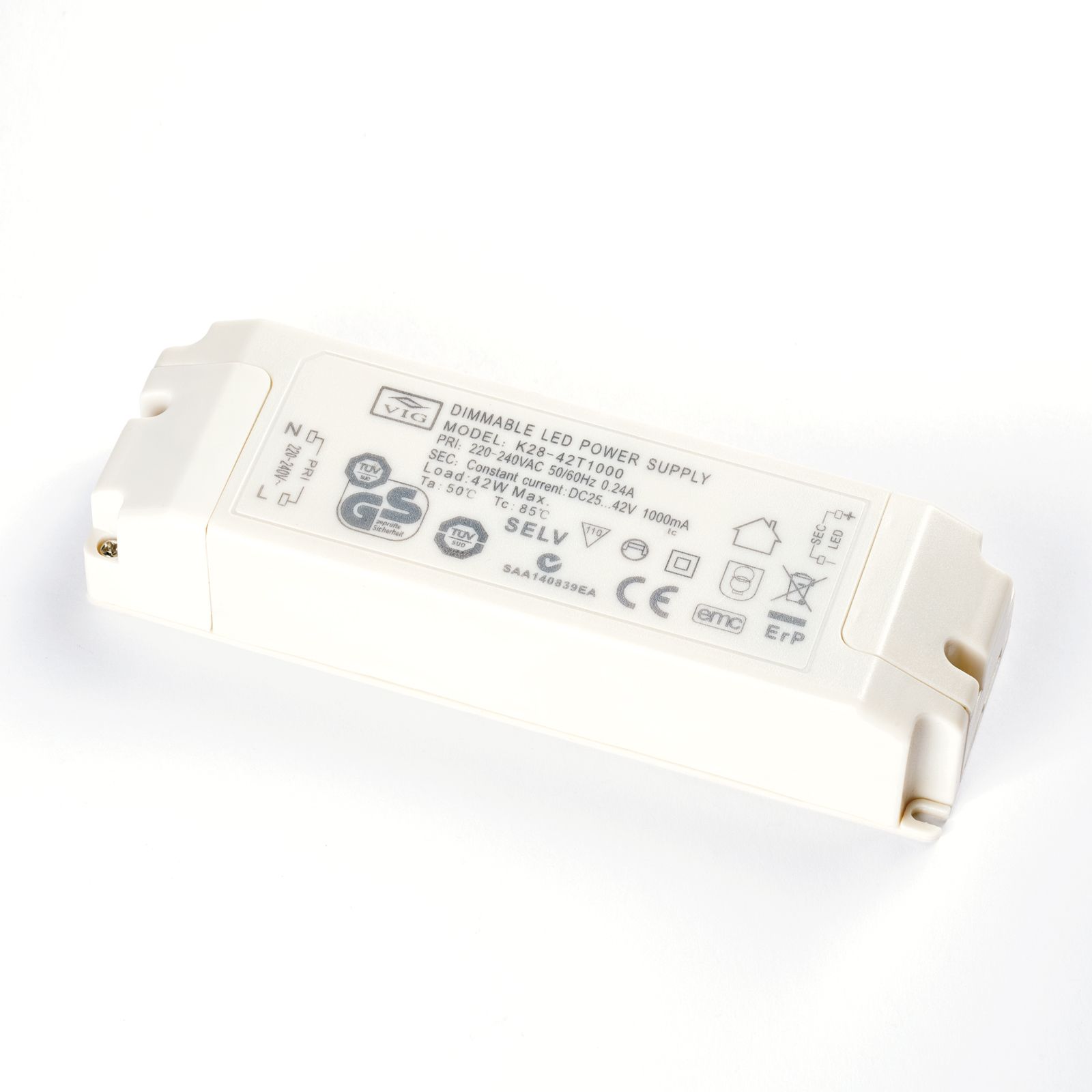 Driver 42a VIG K28-42T1000 1000mA 25-42V, dimmable