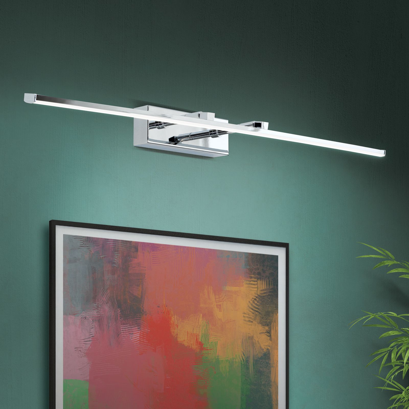 LED Bilderleuchte PUBLIO, Chrom, 75cm
