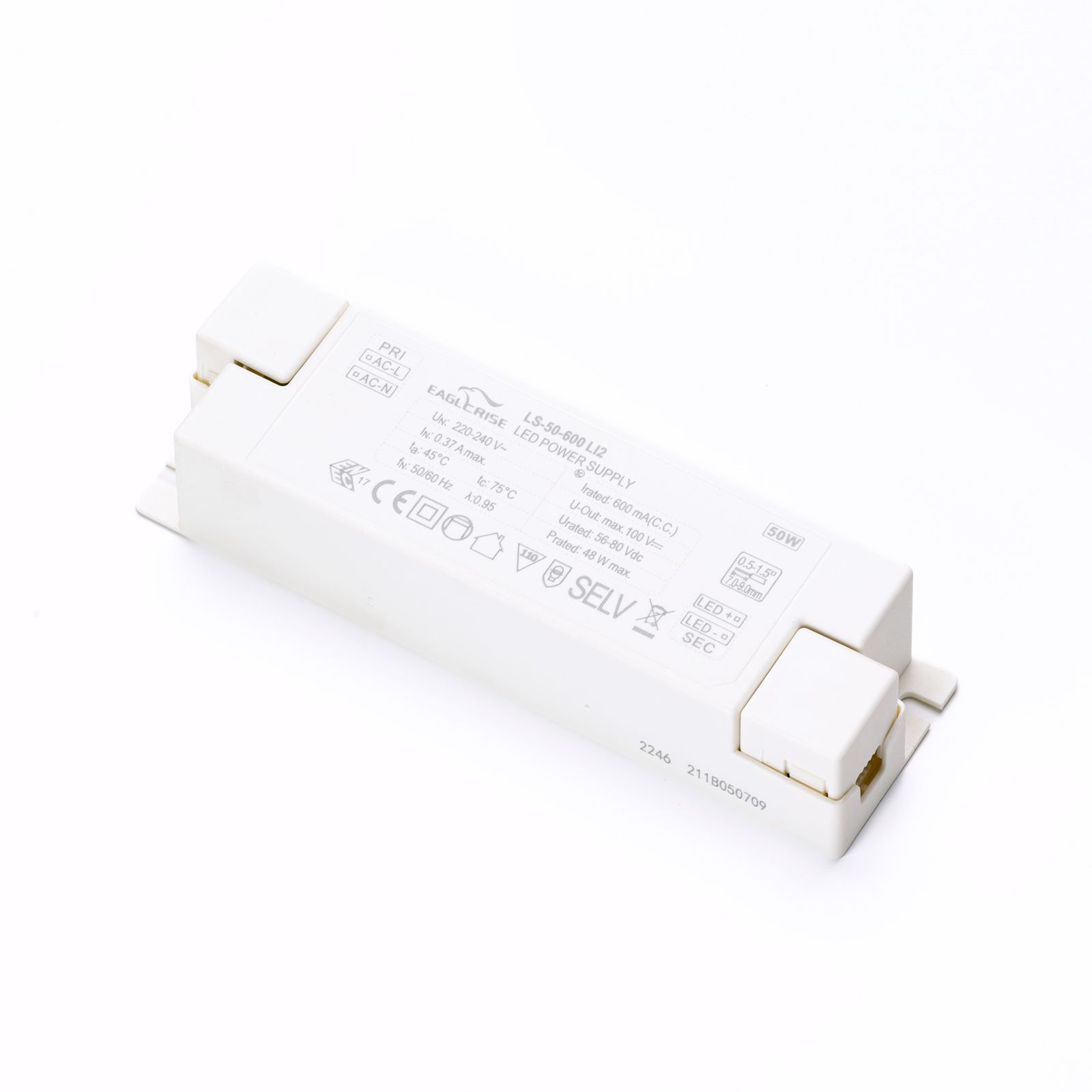 Driver 50k Eaglerise LS-50-600 LI2 600mA 50W 56-80V, nicht dimmbar