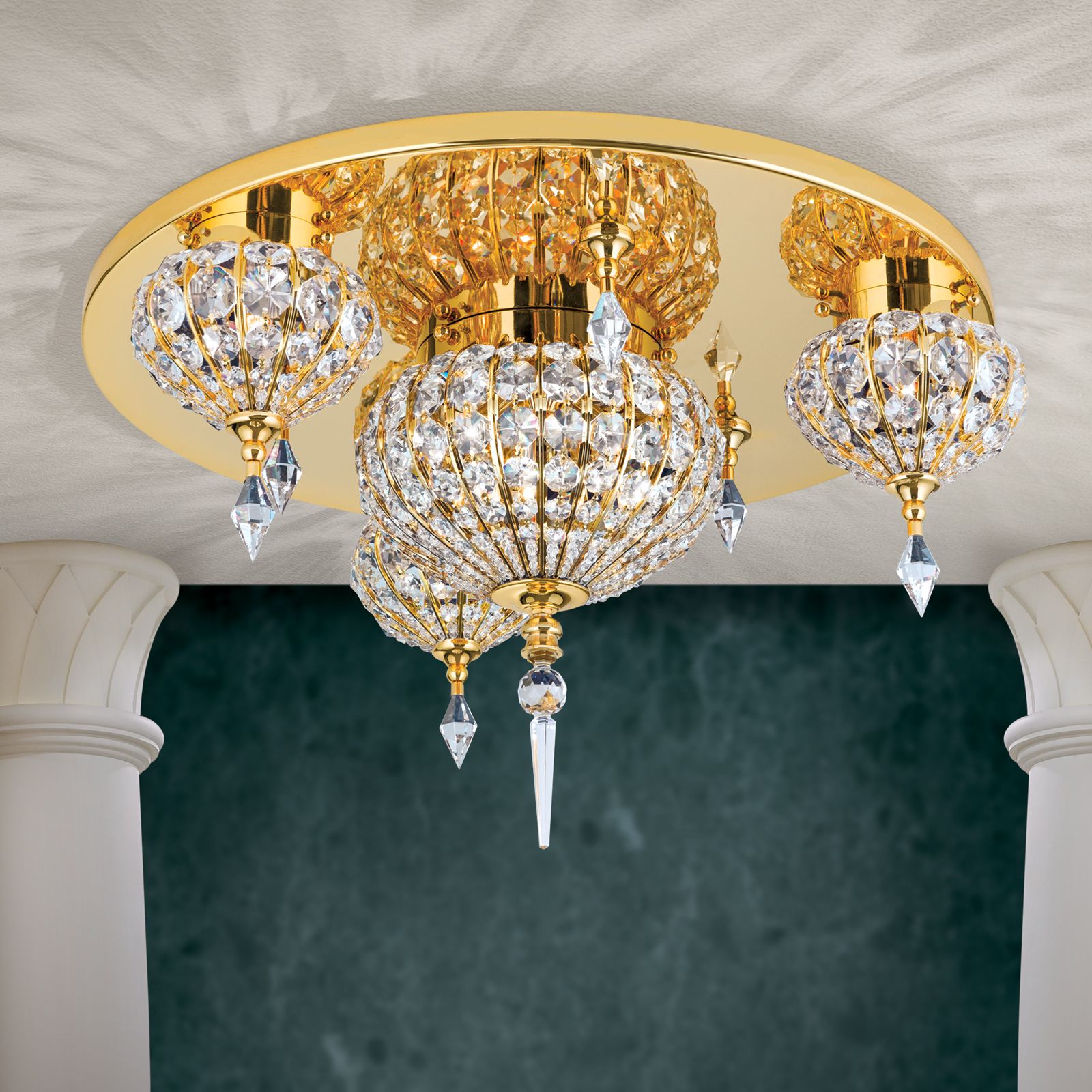 Deckenleuchte ORIENTAL, Gold, 62cm