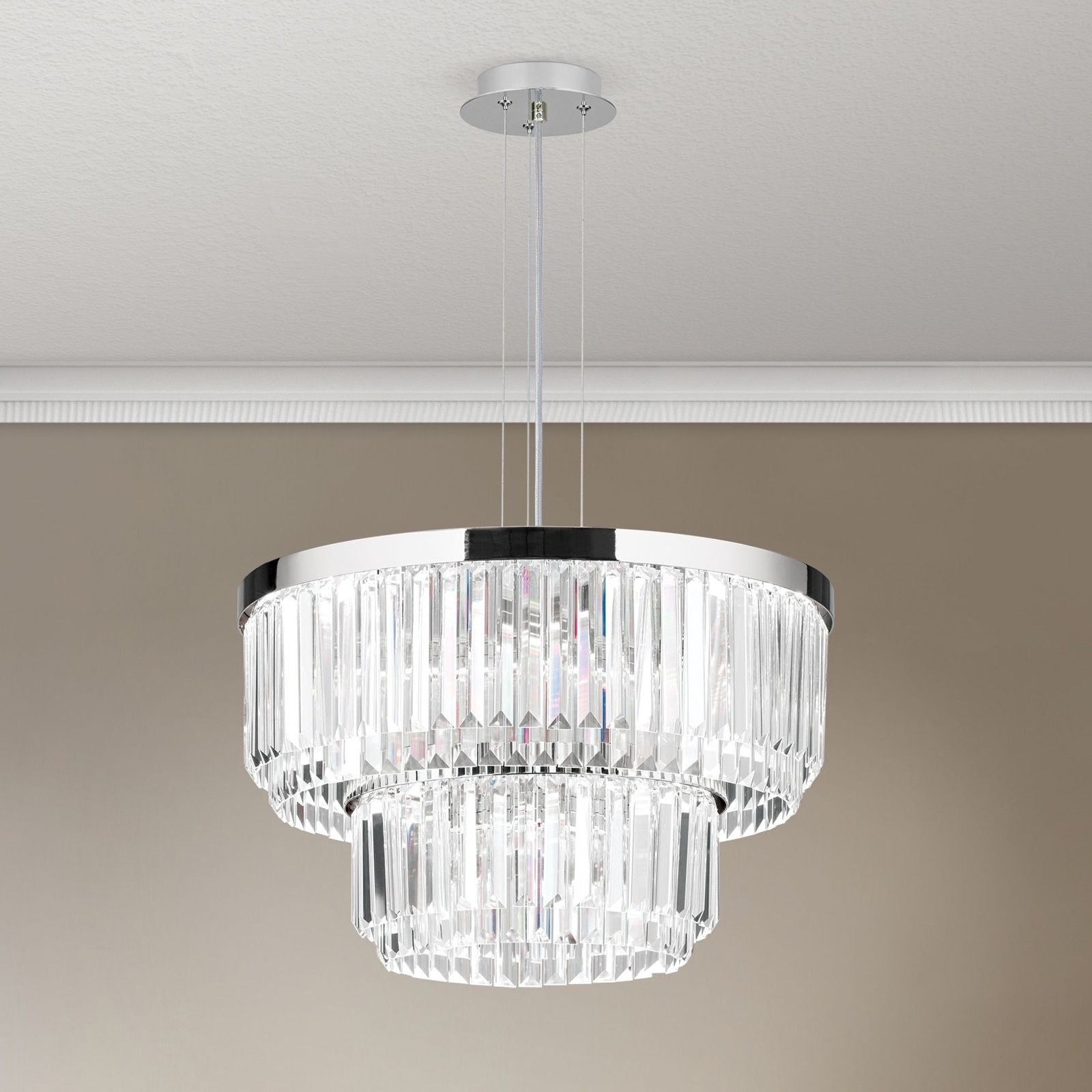 LED Lustr PRISM, chrom