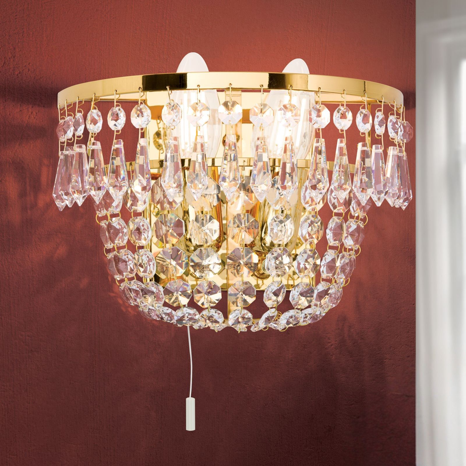 Sheraton wall light, 24K gold plated