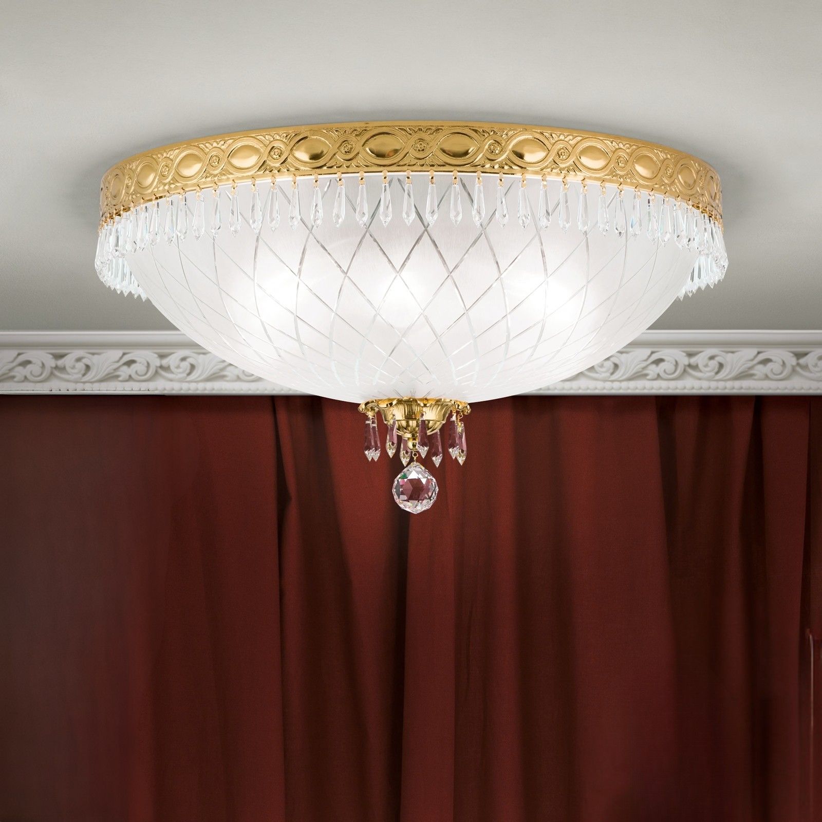 Deckenleuchte EMPIRE CRYSTAL, gold, 55 cm