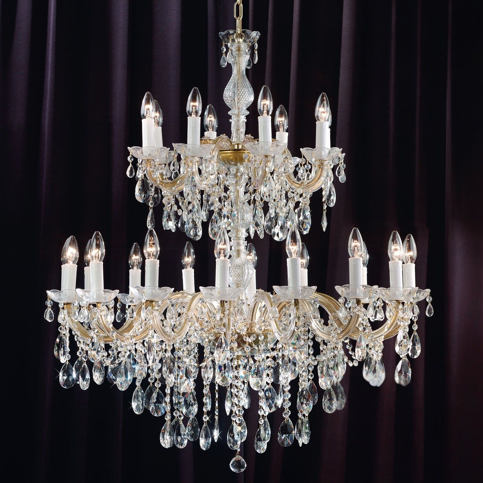 Lustr BALLROOM, 18 plamenů, zlatý