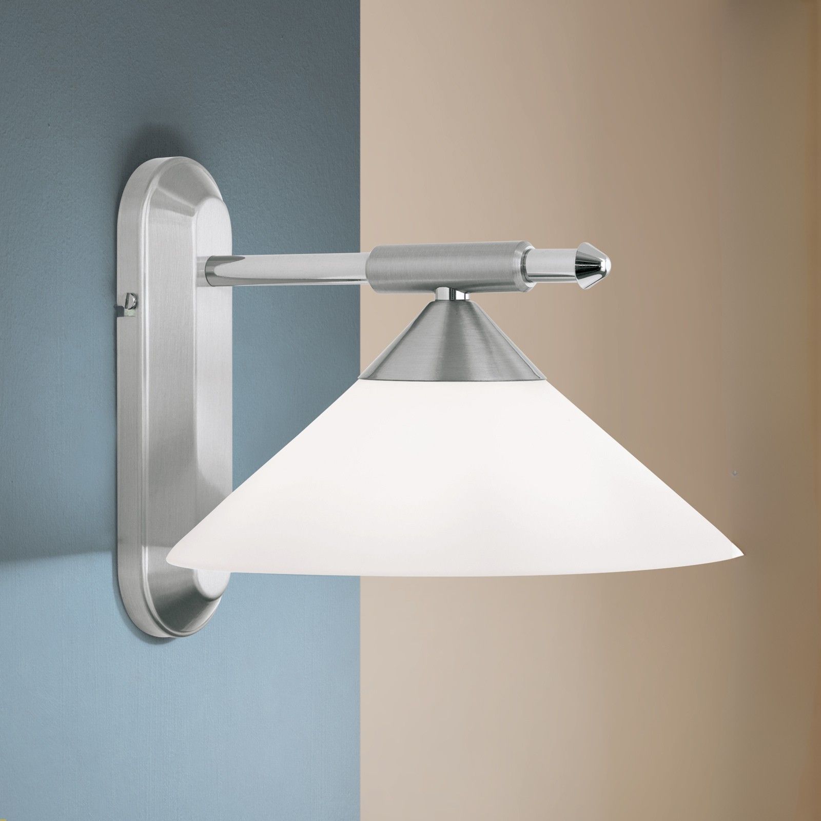 Wandleuchte ARTDESIGN, 1-flammig, Satin, mit Opalglas