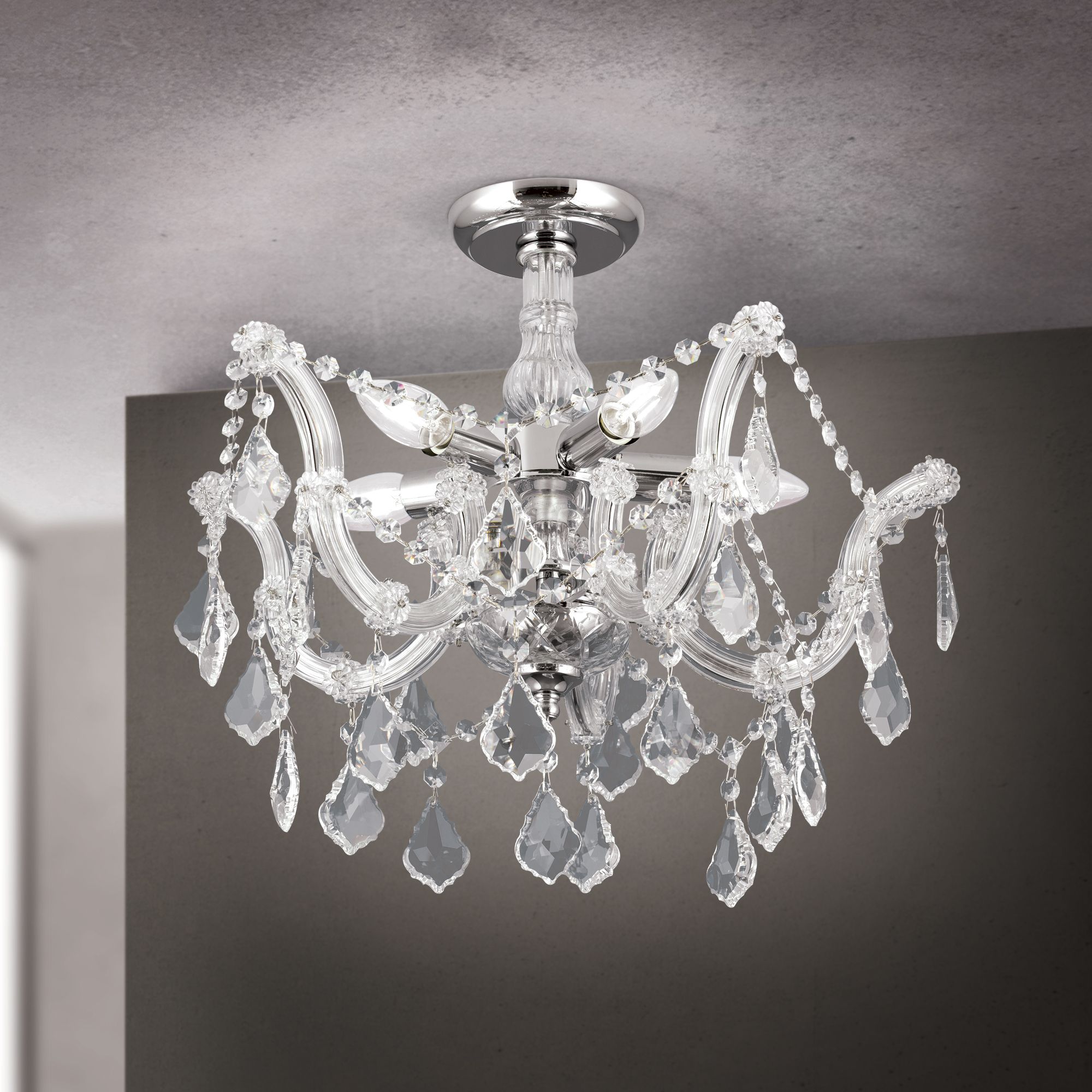 Stropní svítidlo THERESA, 5 žárovek, zlaté