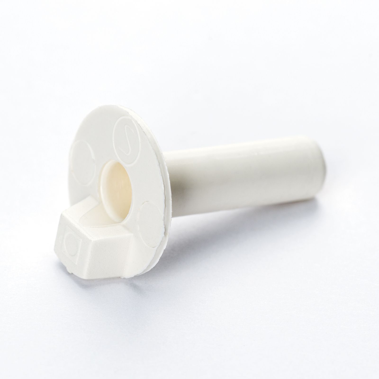 Insulating spout E27, PVC, white