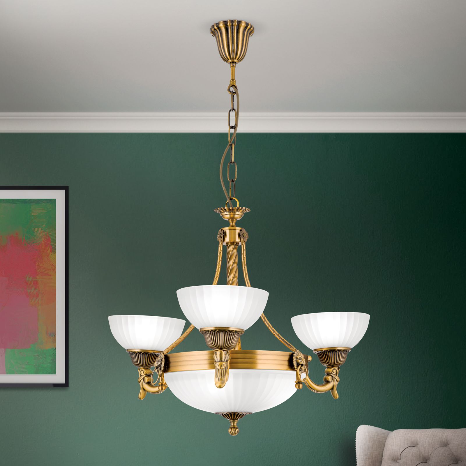 Luster ROCCA, 6-flammig, Bronze