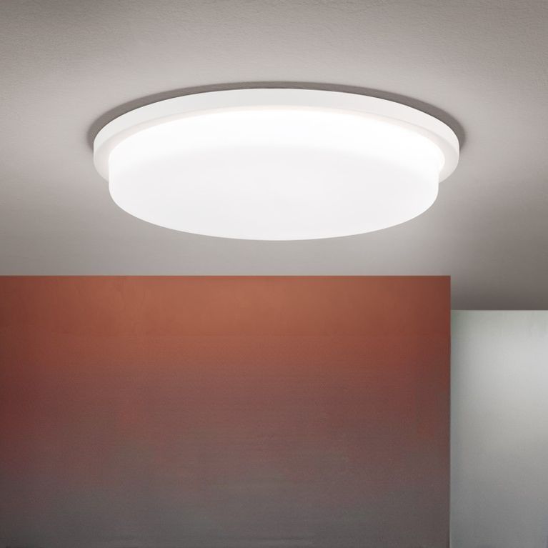 LED stropní svítidlo LEROX, bílé, Ø 40cm