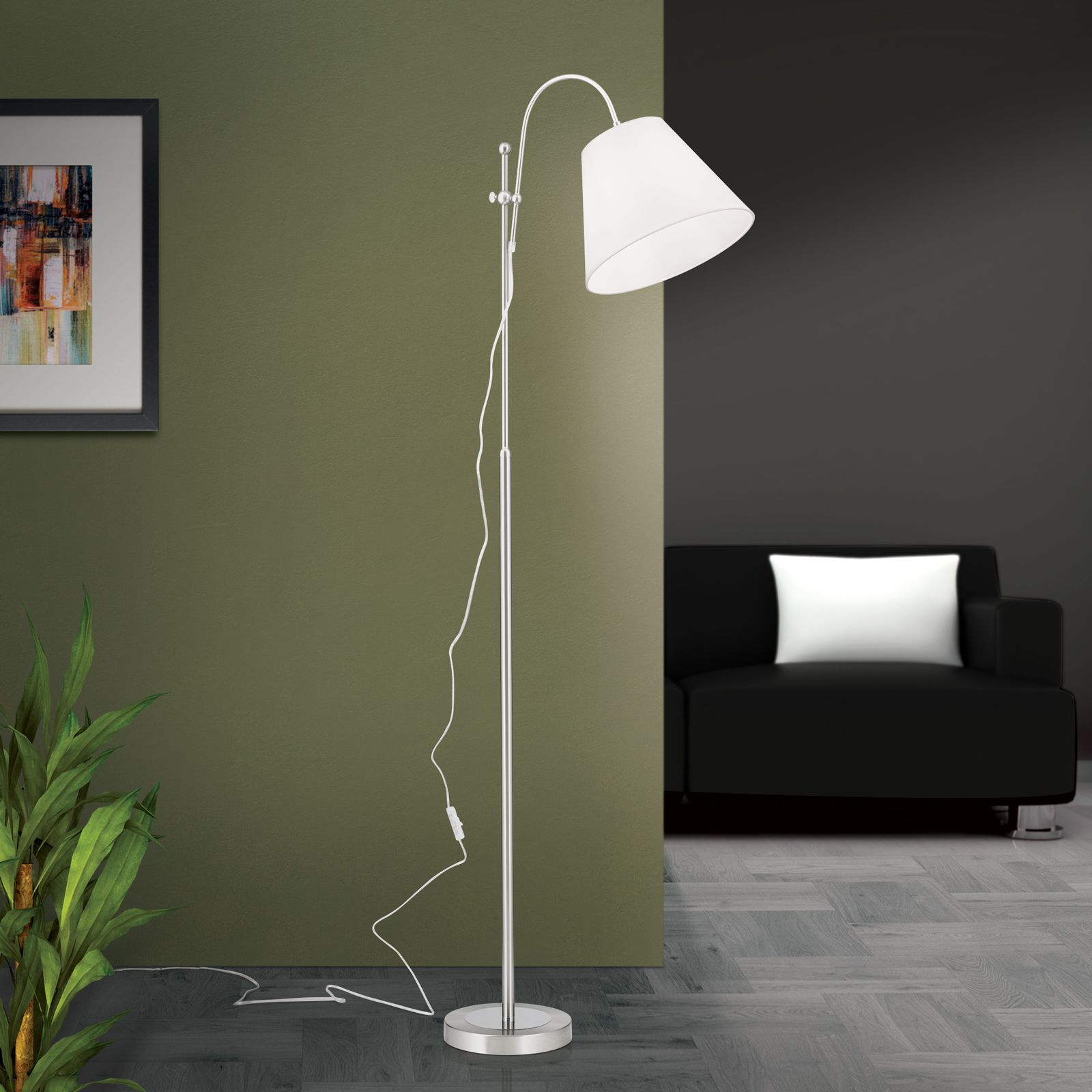 Stehlampe KARA, 1-flammig, Satin