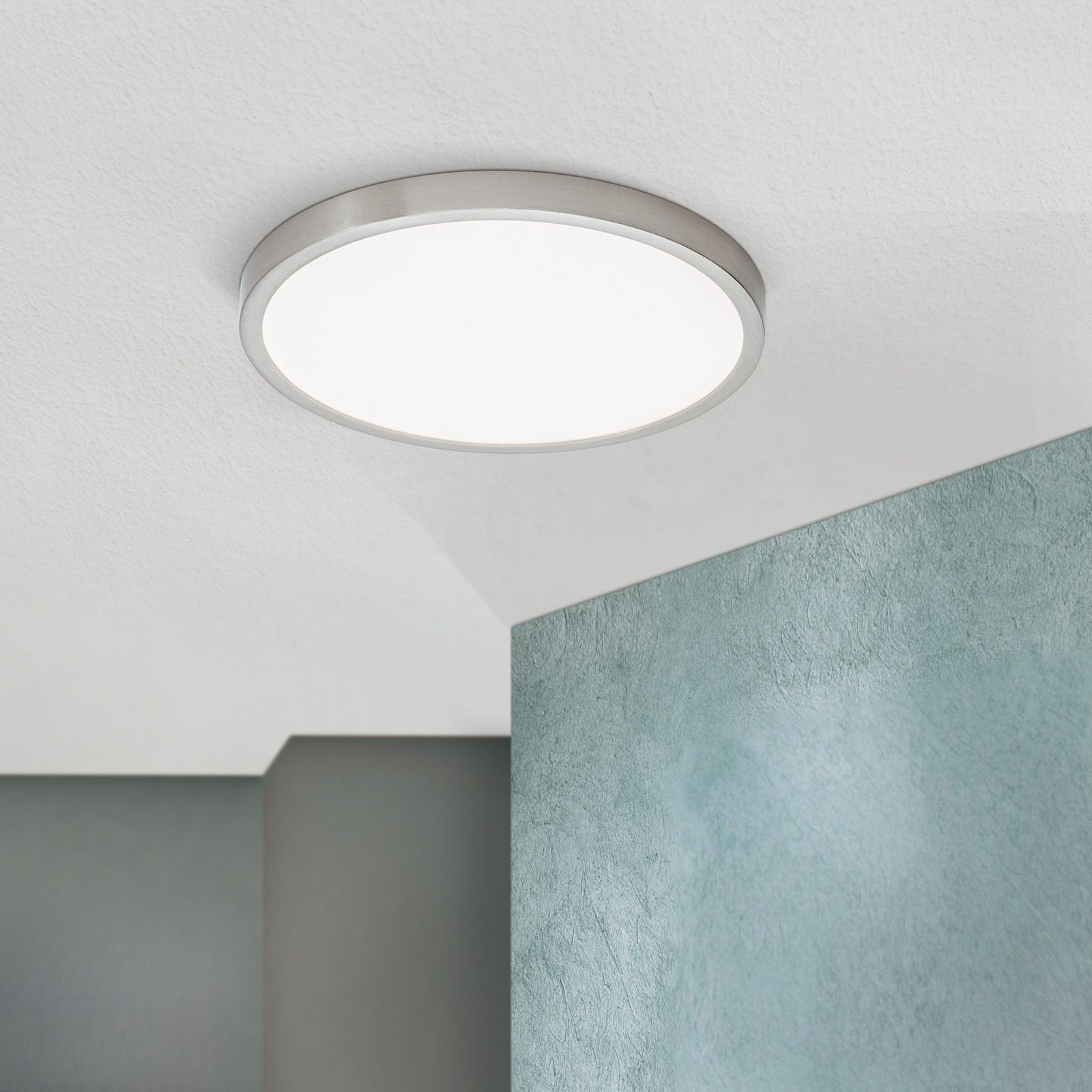 LED stropní svítidlo LERO, titan, kulaté, 30cm