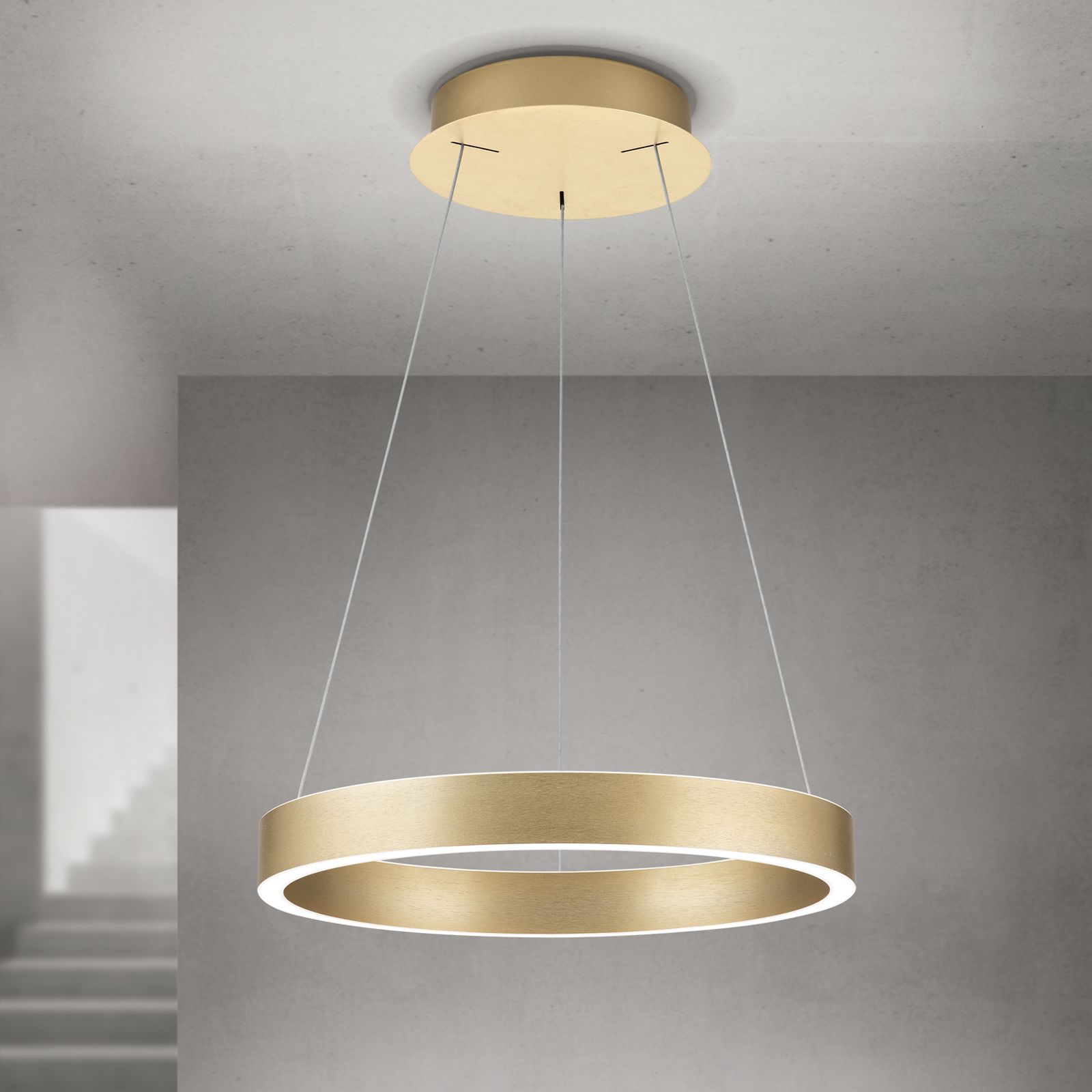Hängeleuchte KOLK, Ø 40cm, gold-matt