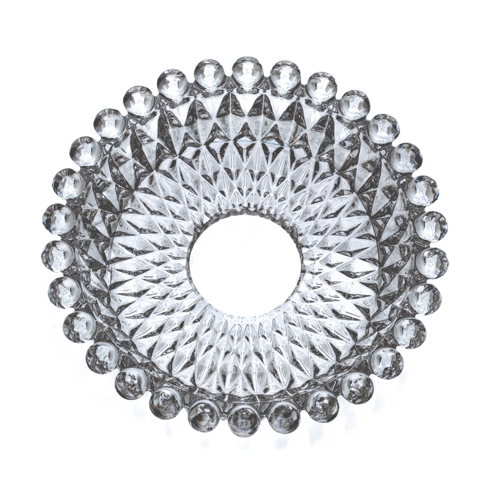 Glastasse, Loch 26mm, klar