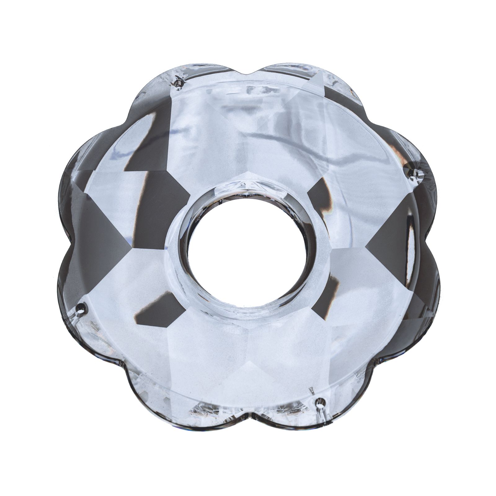 Glastasse STRASS® Swarovski® Crystal, 90mm, 4 Loch, klar