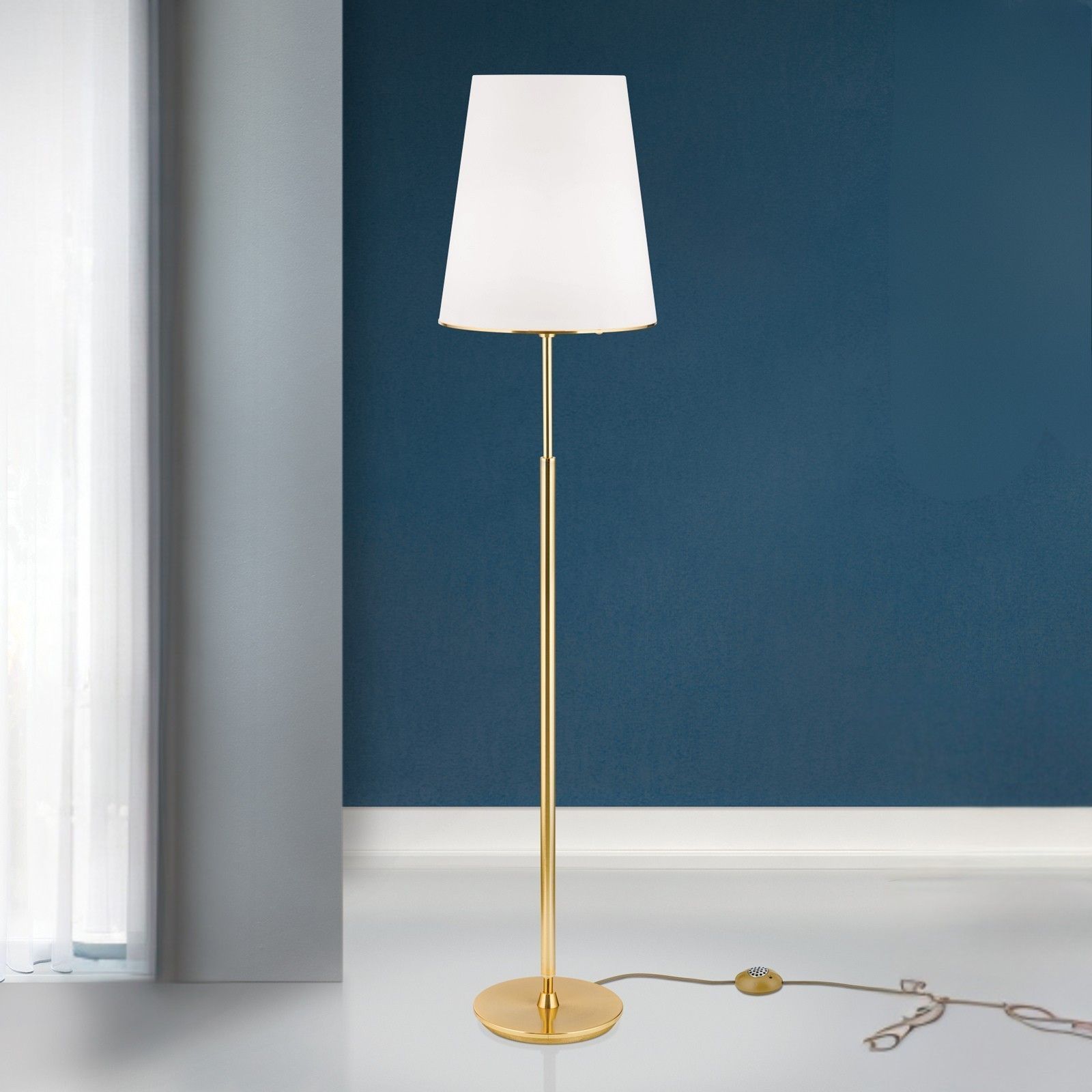 Floor lamp KONUS, gold matt