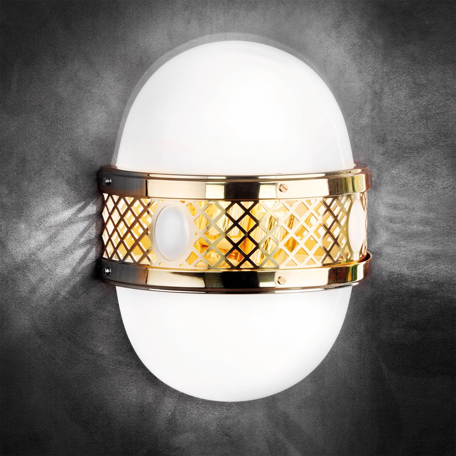 Nástěnné svítidlo ALT WIEN, 2-žárovka, lesklá mosaz, výška 32 cm