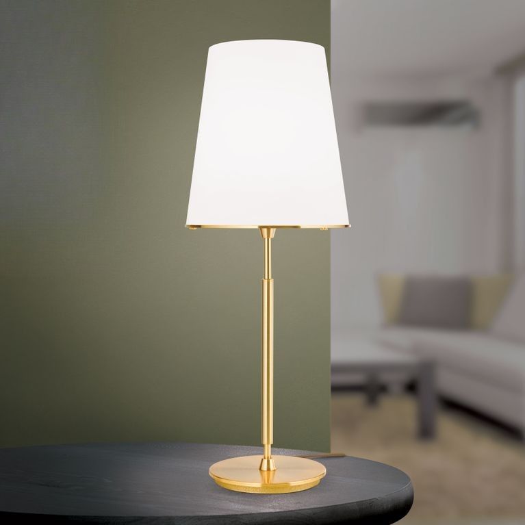 Table lamp KONUS, 3-flames, gold matt