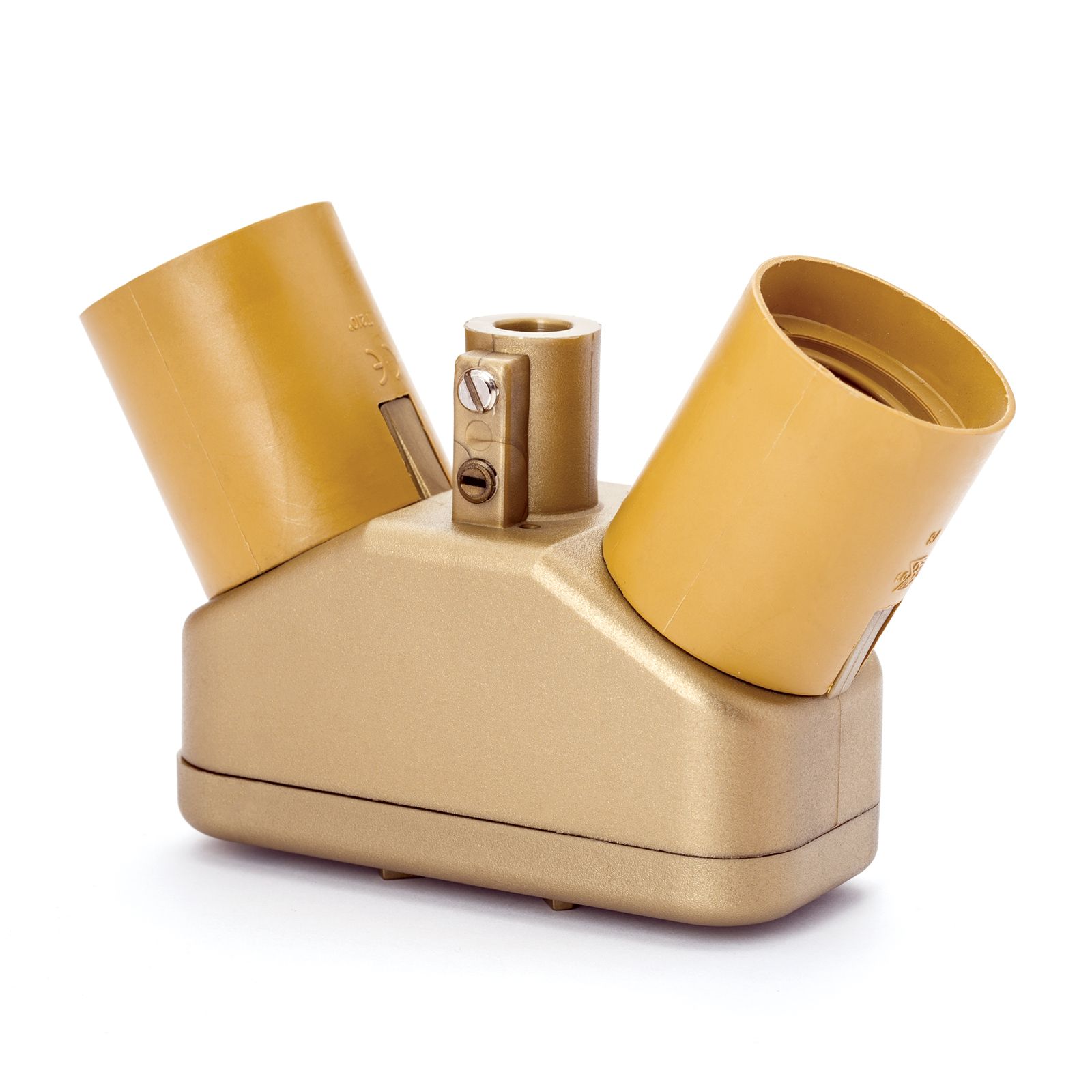 Lamp splitter socket with switch, 2xE27 lamp holder