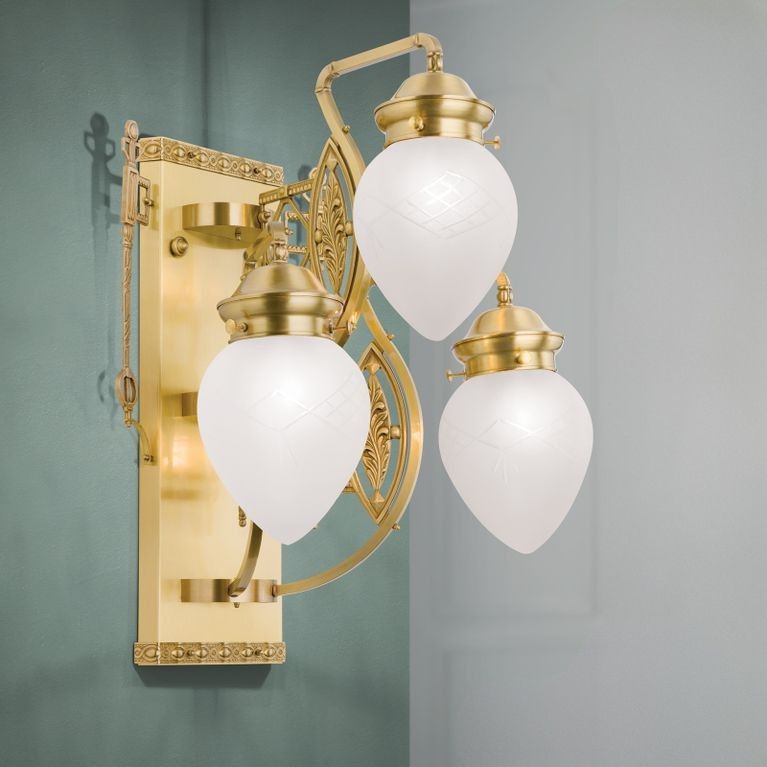 Wandleuchte BUDAPEST, 3-flammig, Bronze