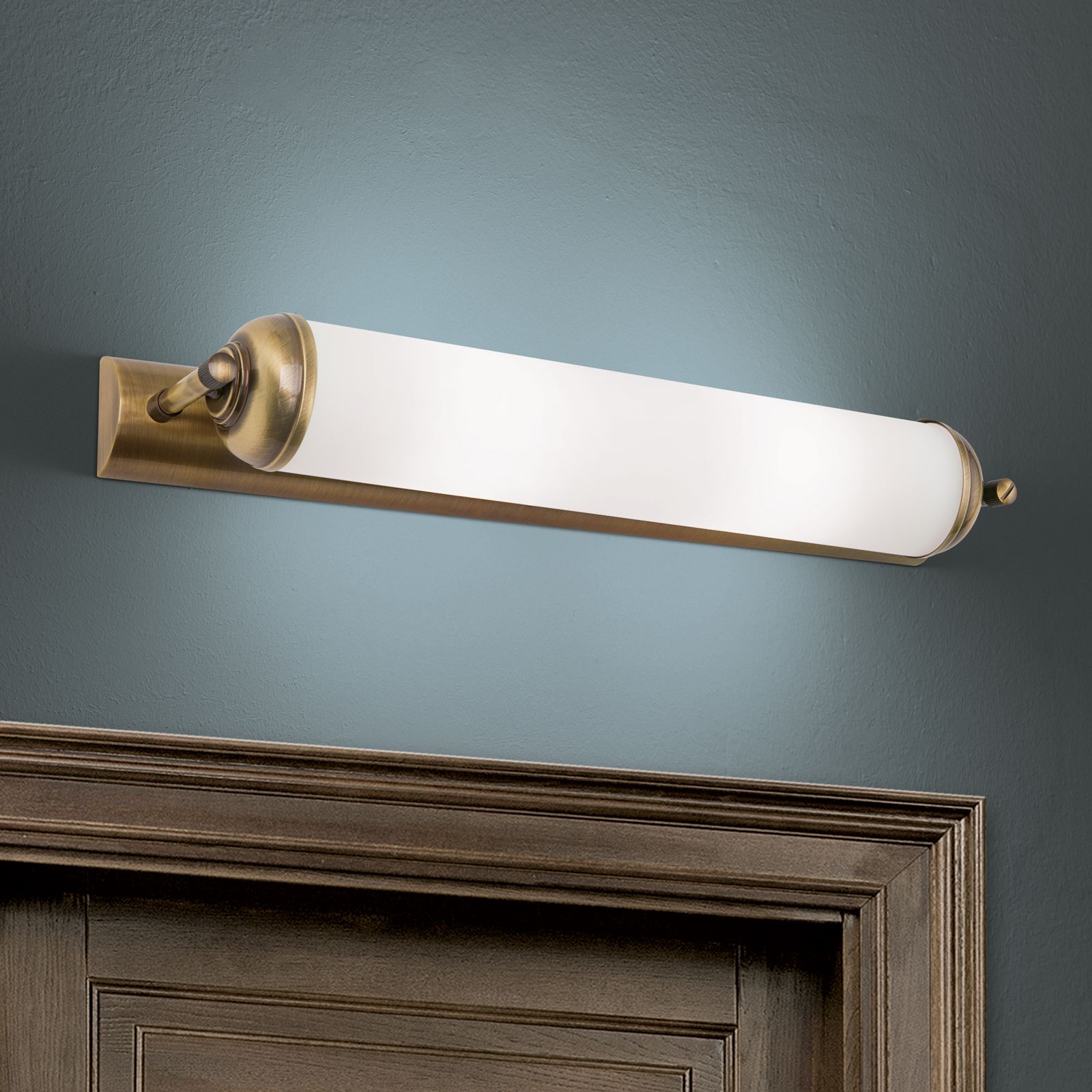 Längliche Wandleuchte WIENER NOSTALGIE, Patina, 42cm