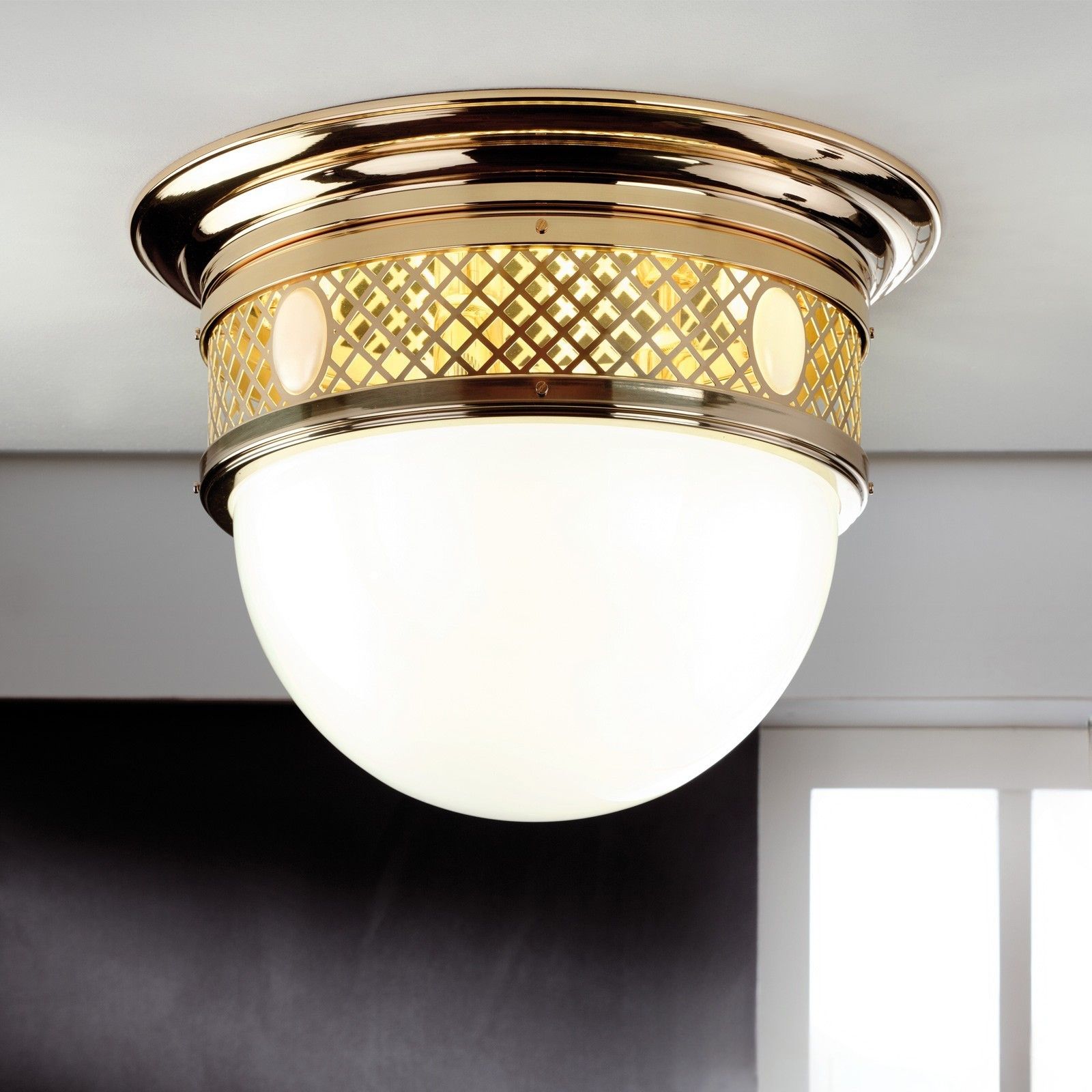 Stropní svítidlo ALT WIEN, lesklá mosaz, 48cm