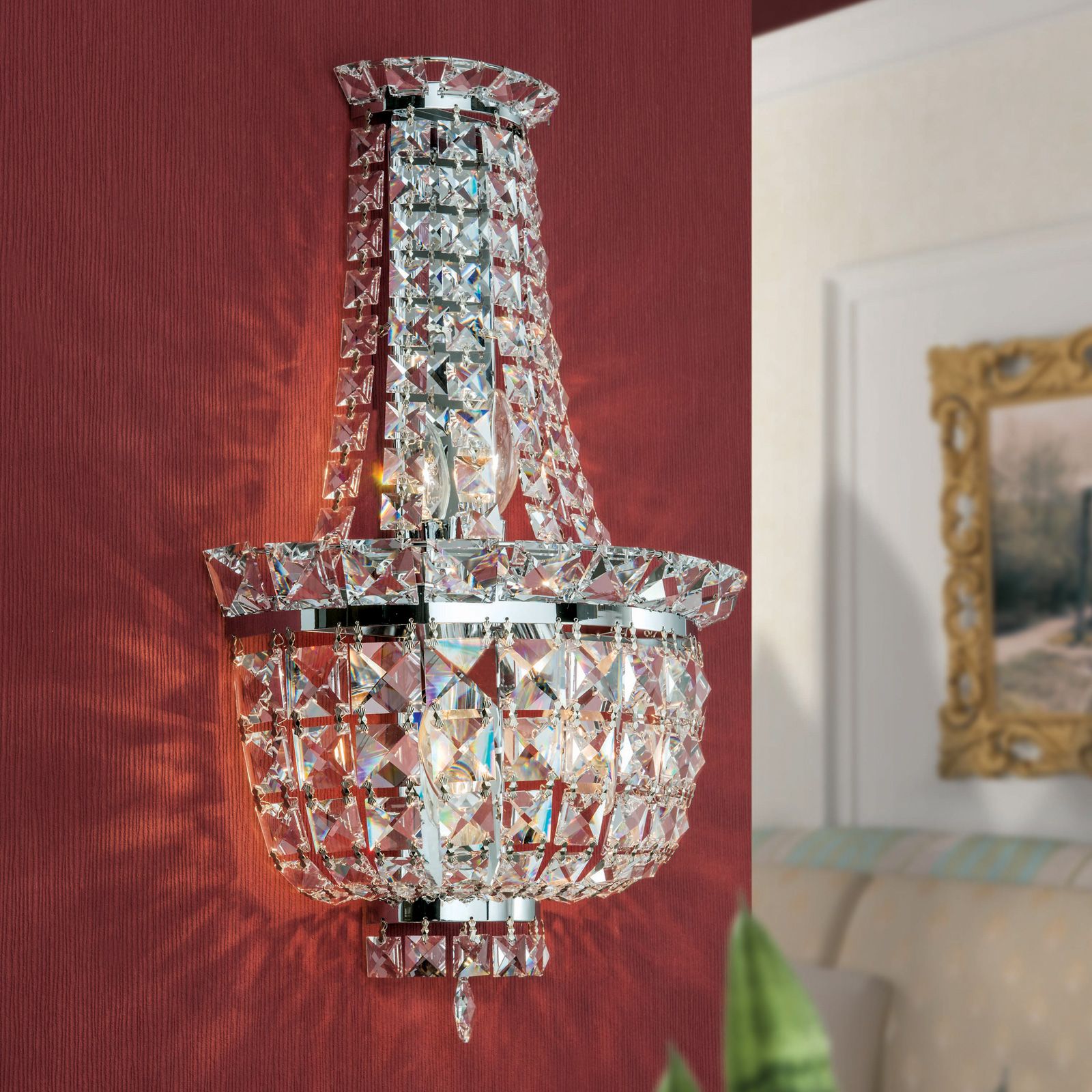 Wall light AMBASSADOR, 3-flames, chrome