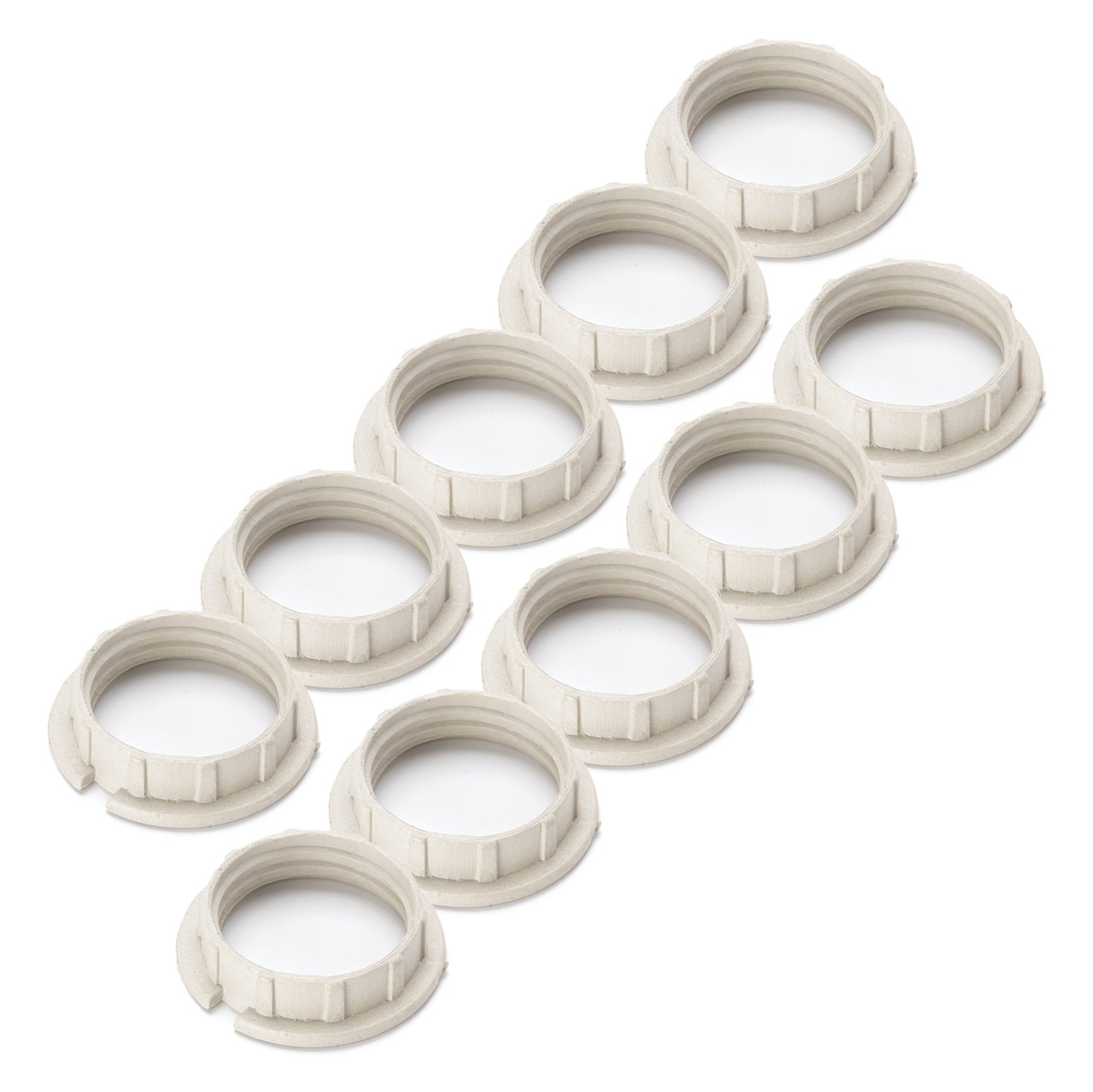 Schraubring G9, PVC, Ø 28 mm, Weiß, 10 Stück