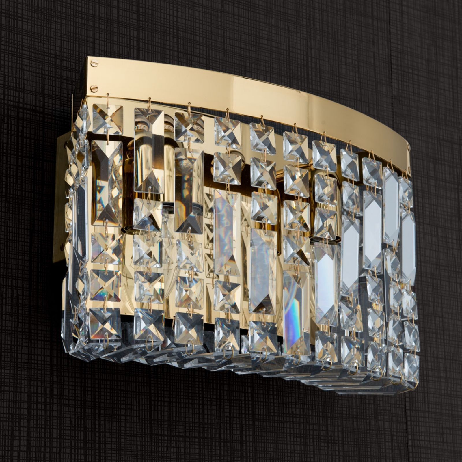 Round wall light RING, 2-lamps, gold