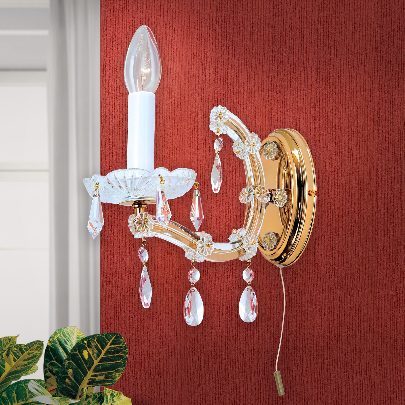 Wandleuchte MARIA THERESIA, 1-flammig, Gold