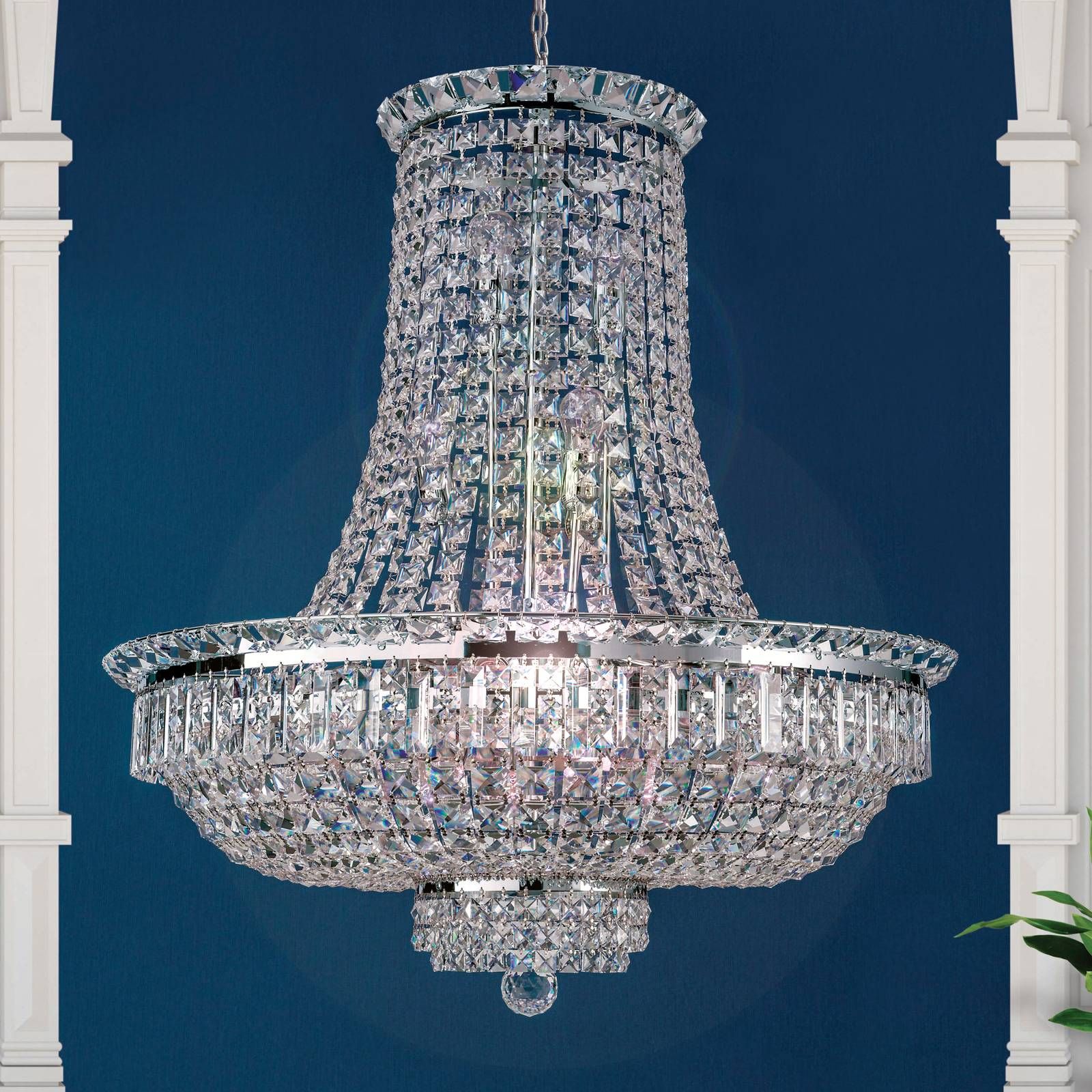 Chandelier AMBASSADOR, 21-flames, chrome