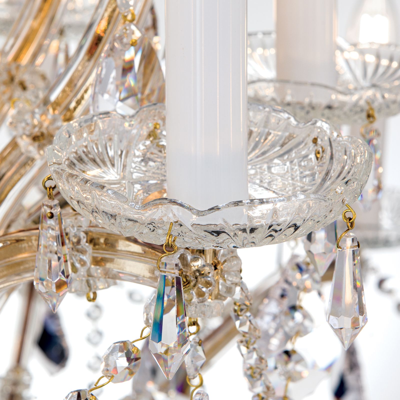 Gold Large Crystal Chandelier – 5-24 Lights, Modern Maria Design, Ceiling Mount, E12/E14 4 thumbnail image