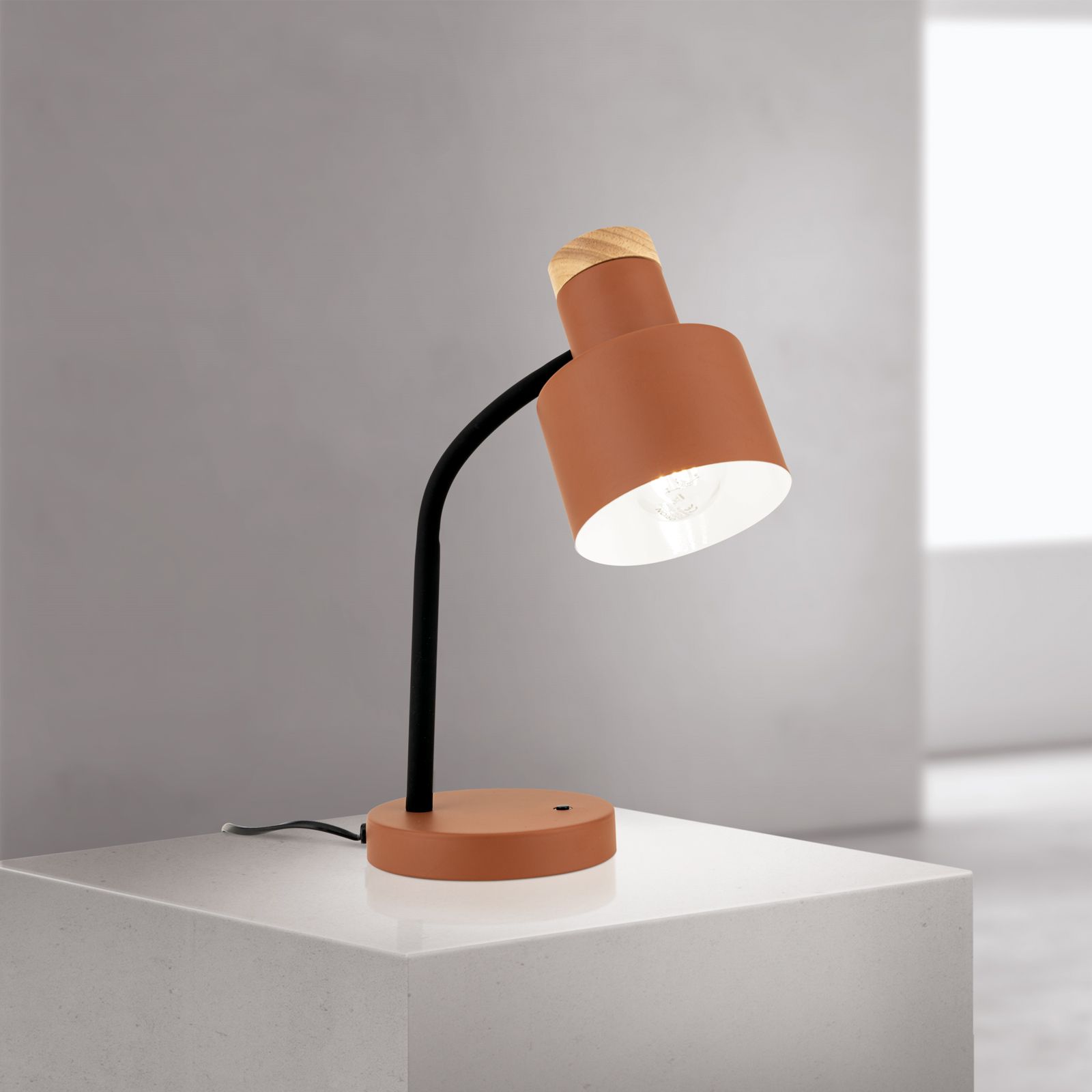 Tischlampe GILI, Höhe 35 cm, Korallenrot