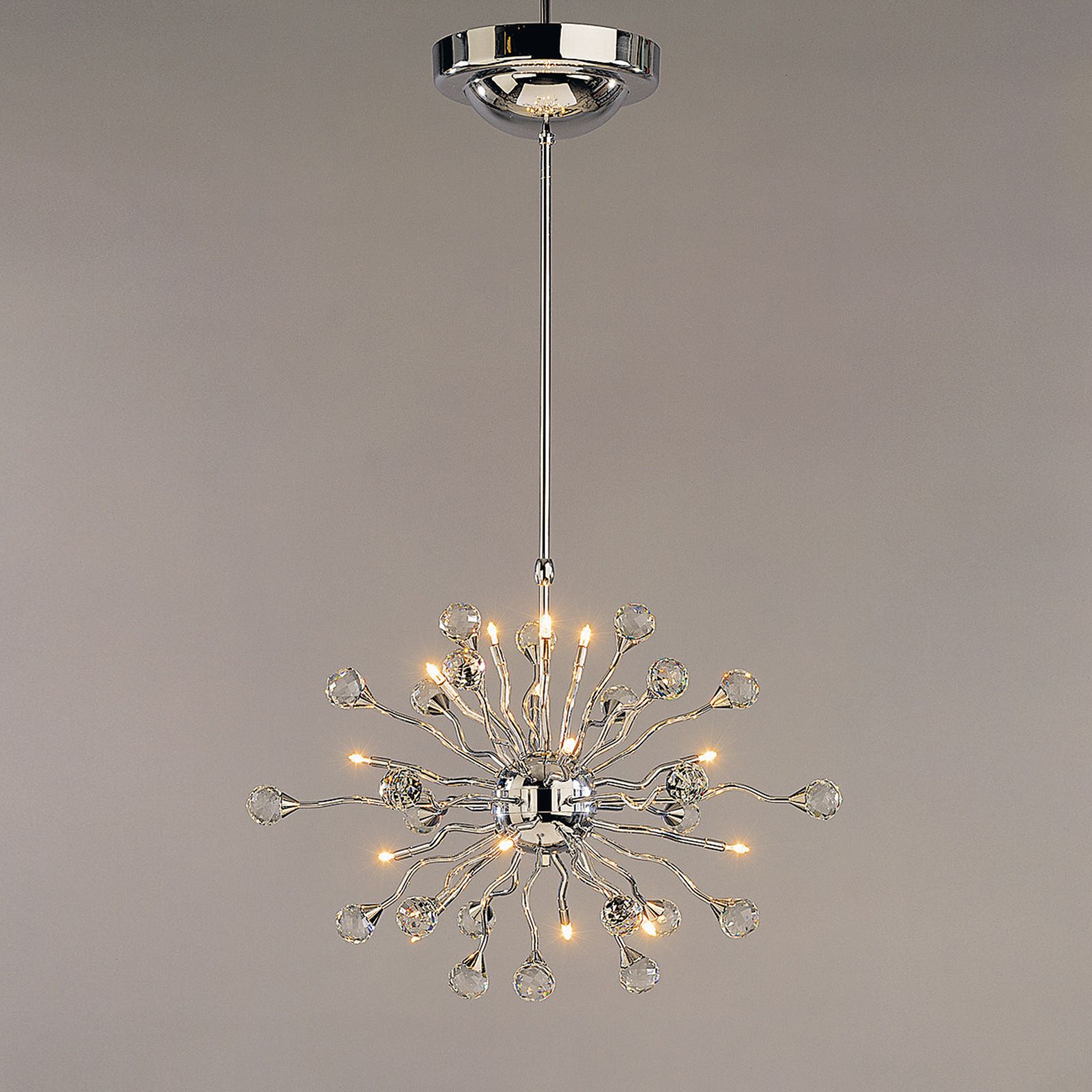 Ovaler Luster GALAXY, 15-flammig, Chrom