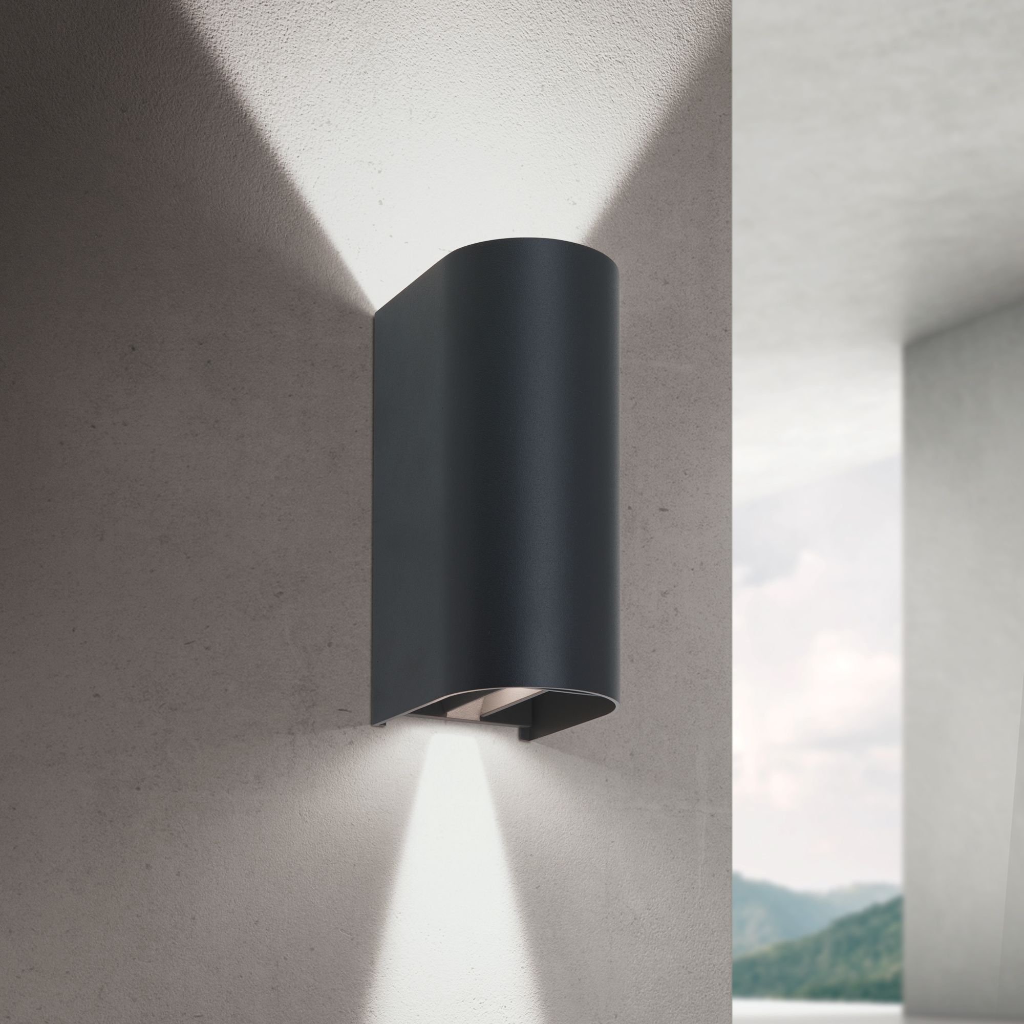 SLOP LED wall light, anthracite