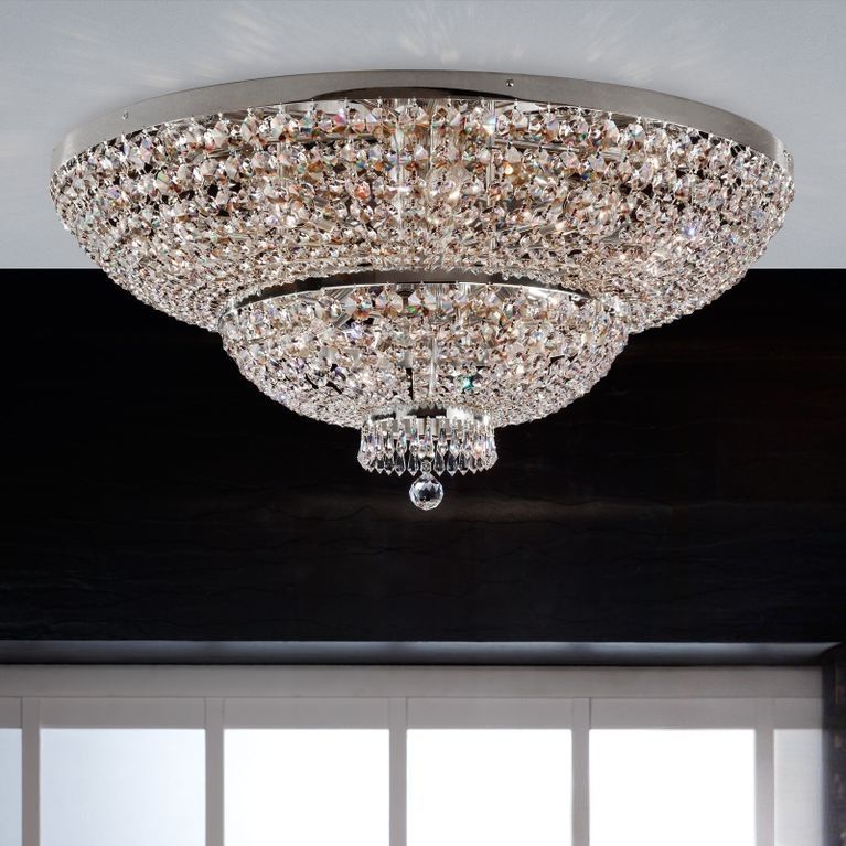 Deckenluster SHERATON, Chrom, 90 cm