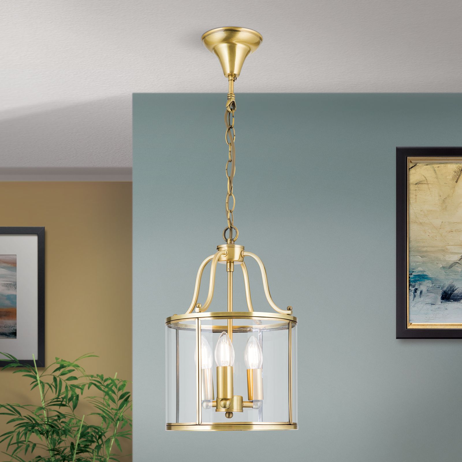 Hängeleuchte BRUNO, 3-flammig, Bronze