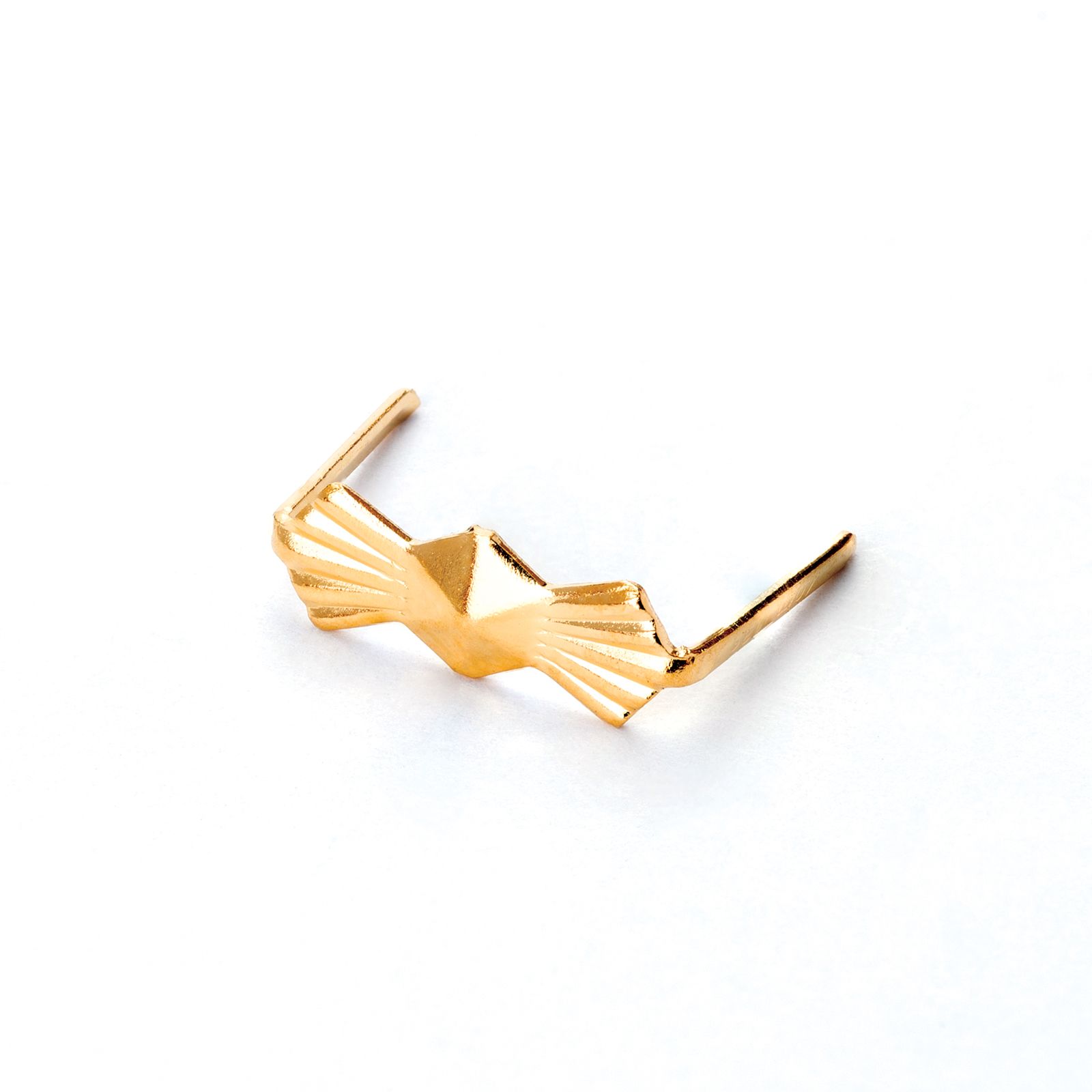 Clip für Kristallbehang, Schleifenoptik, 10mm, Gold