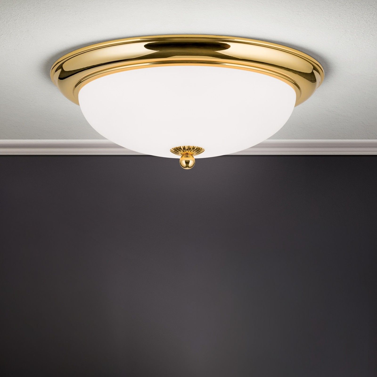 Ceiling light EMPIRE, 24K gold plated, dia. 35cm
