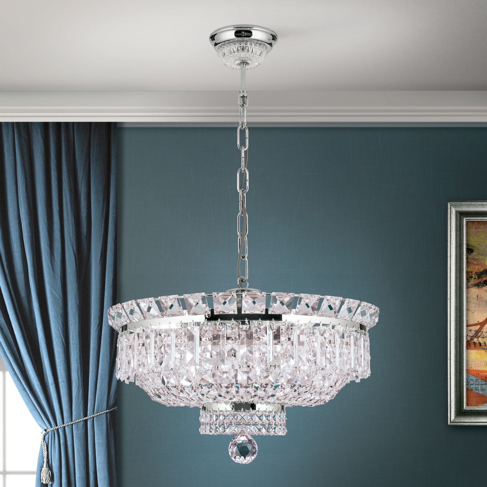 Luster AMBASSADOR, 9-flammig, Chrom