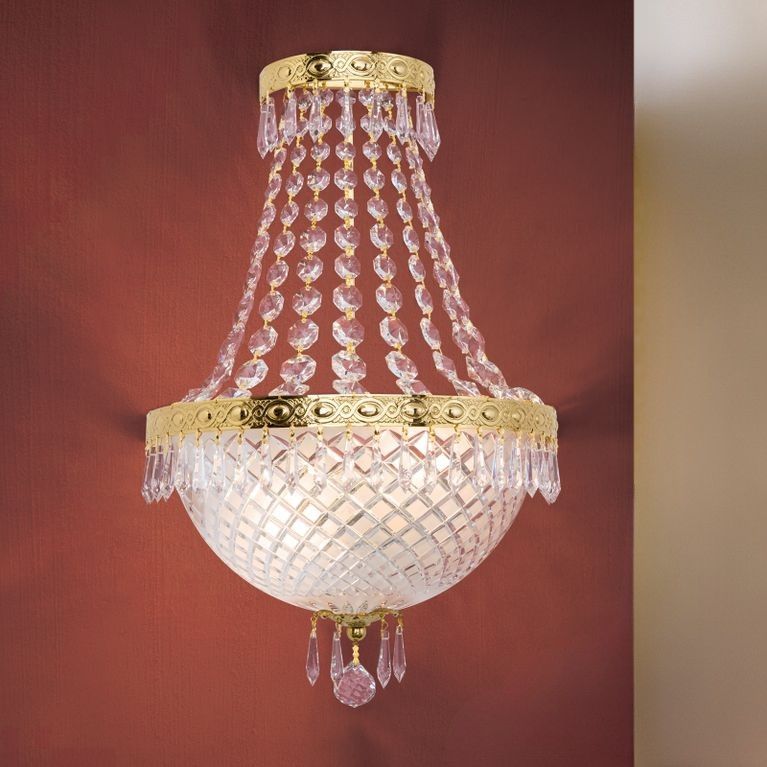 Wall mount lamp EMPIRE CRYSTAL, 2-lamps, gold