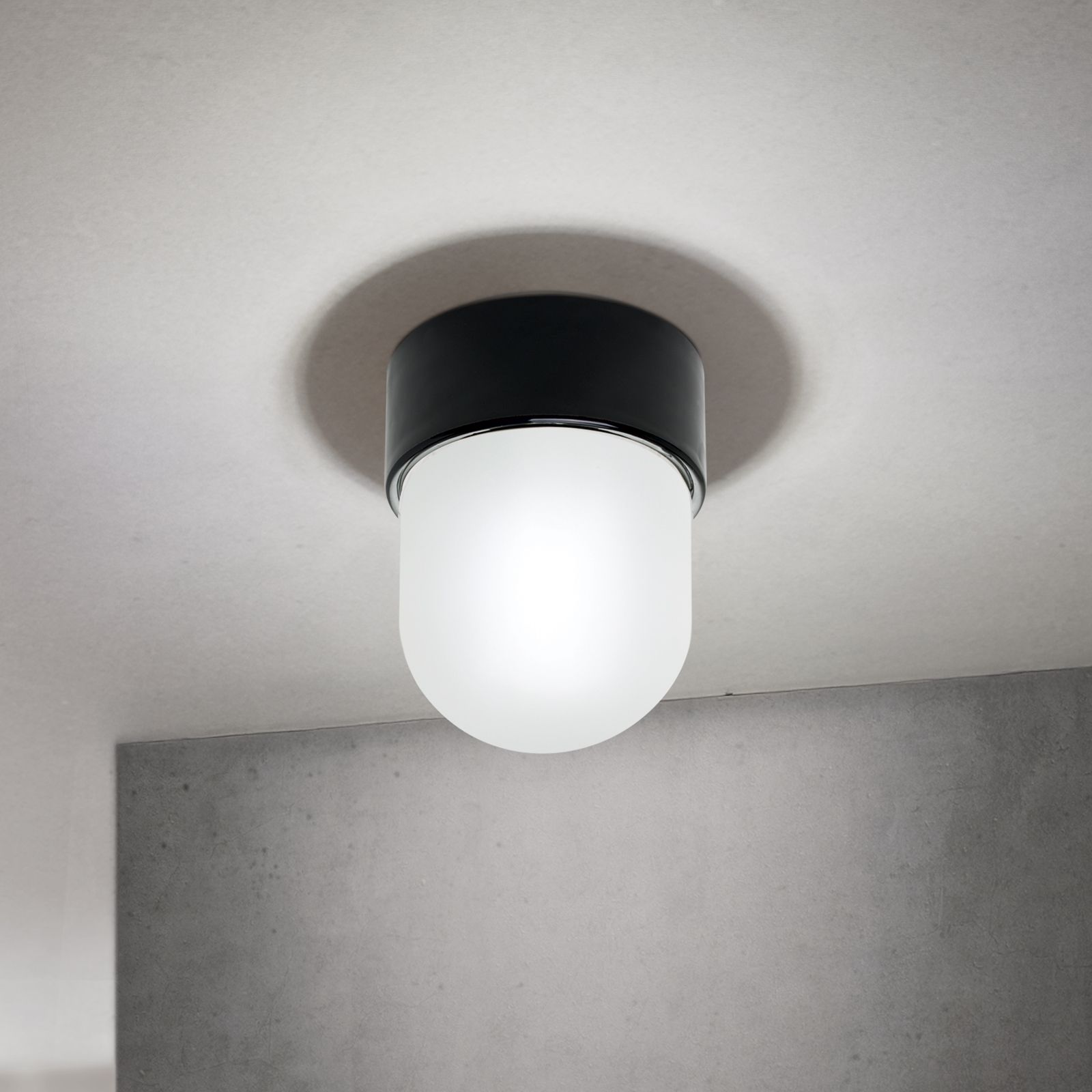 Ceiling light OSTIA, ceramic, black