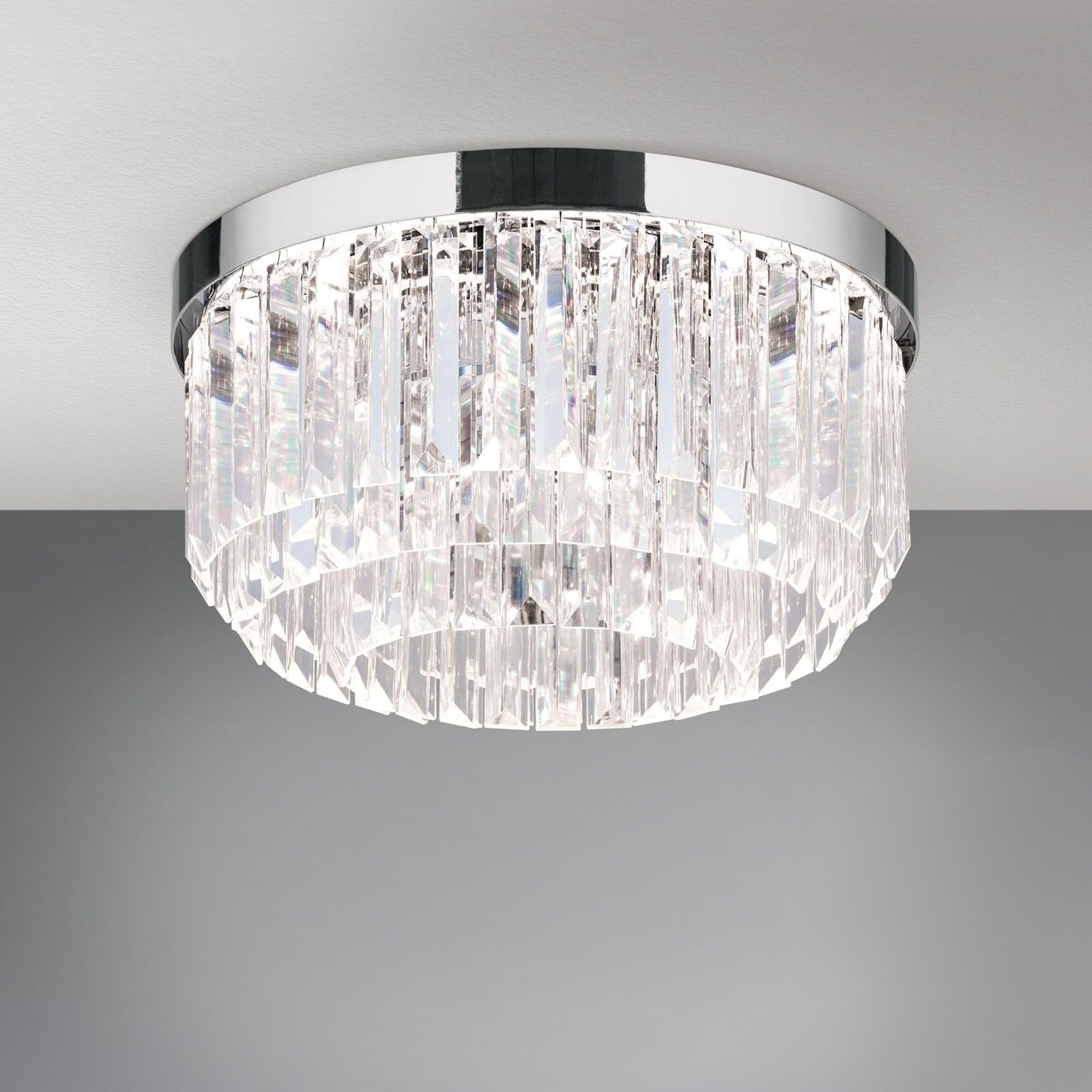 LED Deckenleuchte PRISM, chrom, Ø 35cm