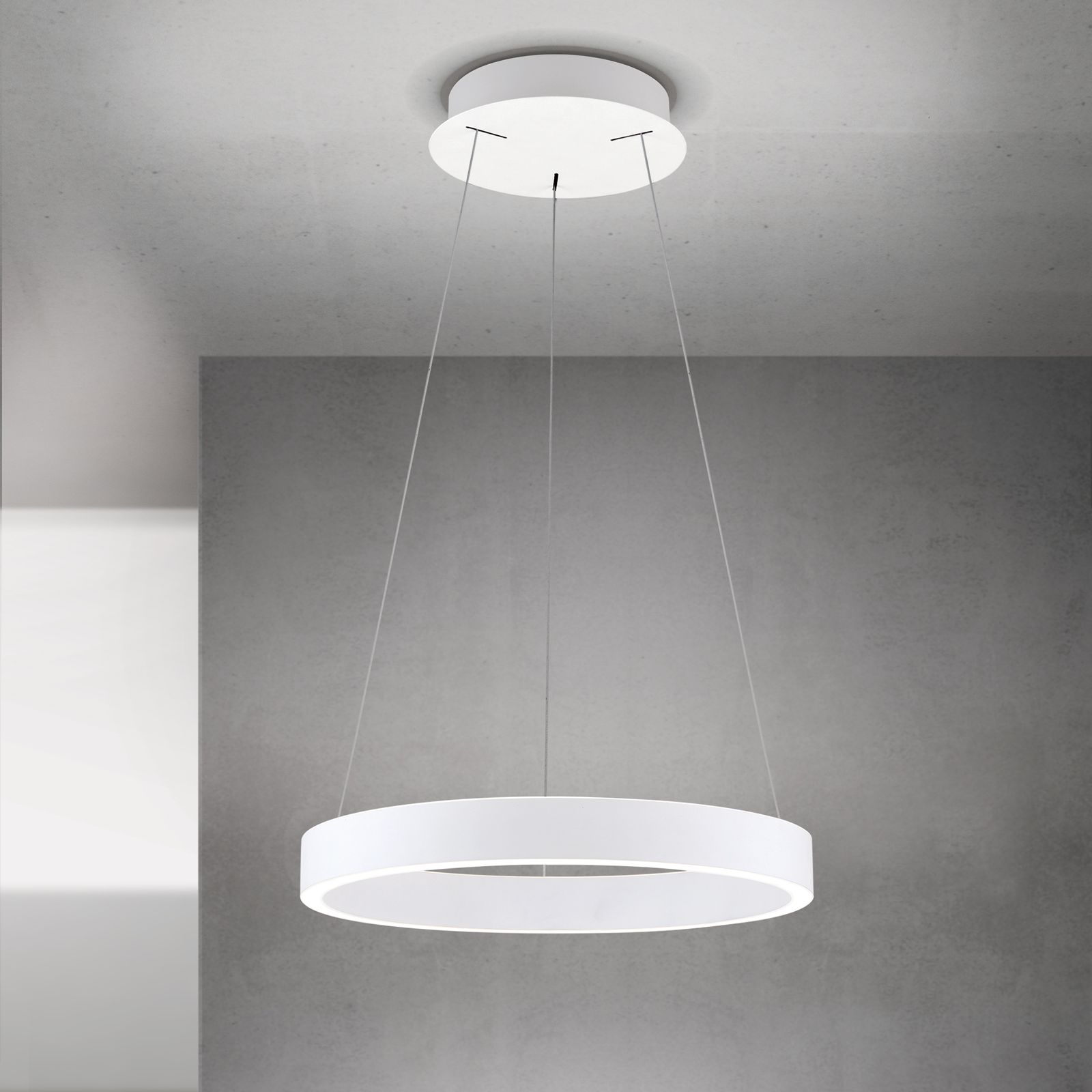 Pendant lamp KOLK, Ø 40cm, white