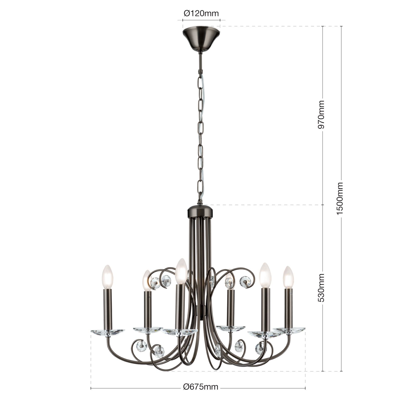 kate spade new york Prescott Large Mobile Chandelier in Soft