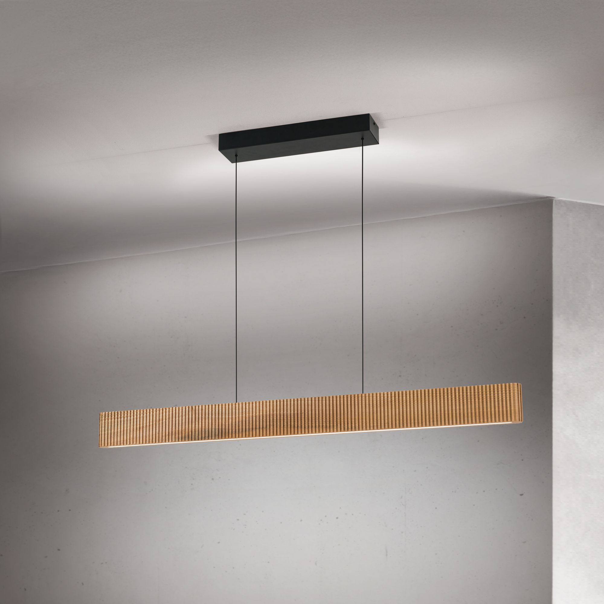 FUERTE LED pendant light, wood